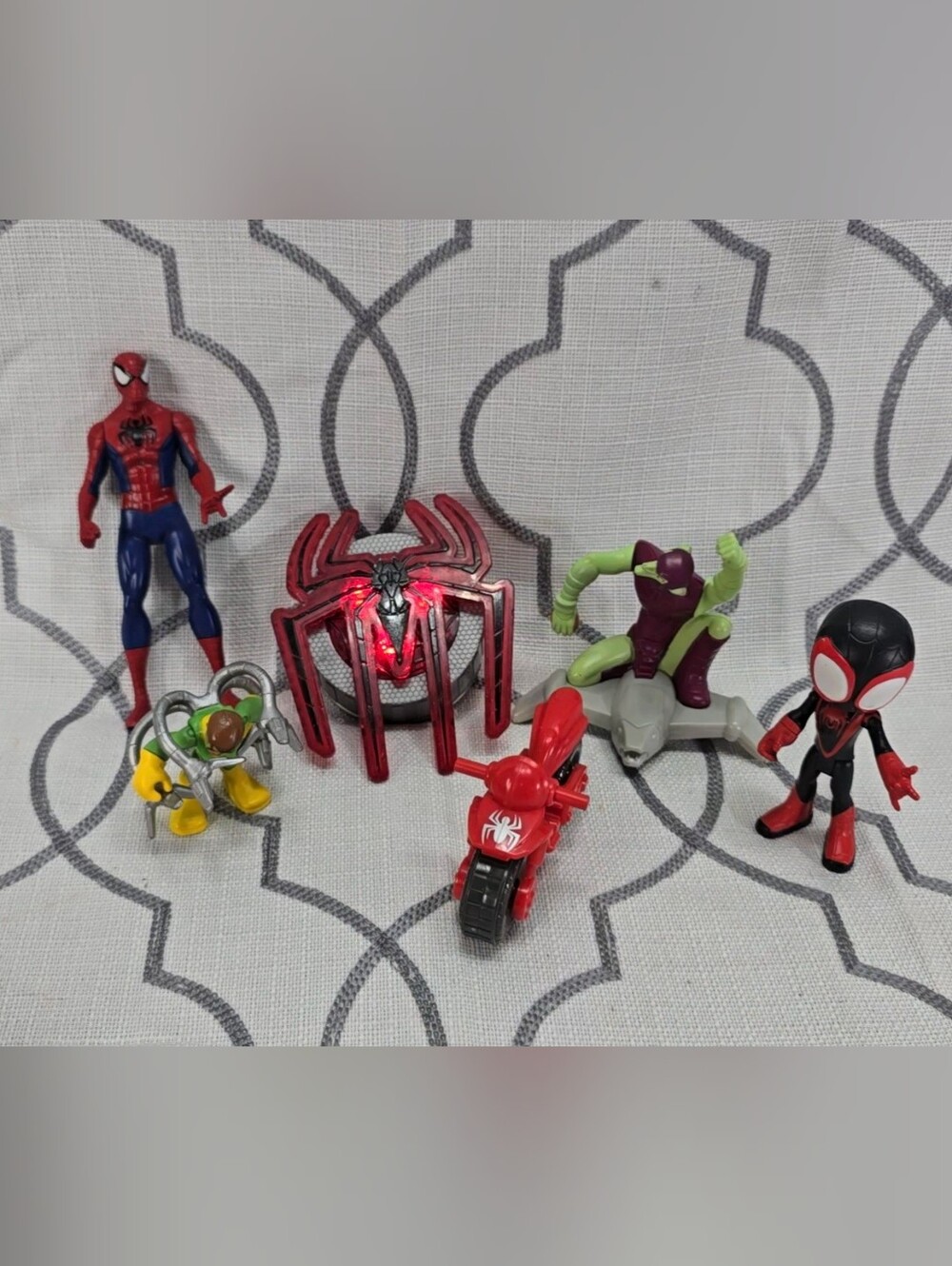 Spider-Man Marvel Miles Morales Green Goblin Dr Octopus & More Set of 6 Toys